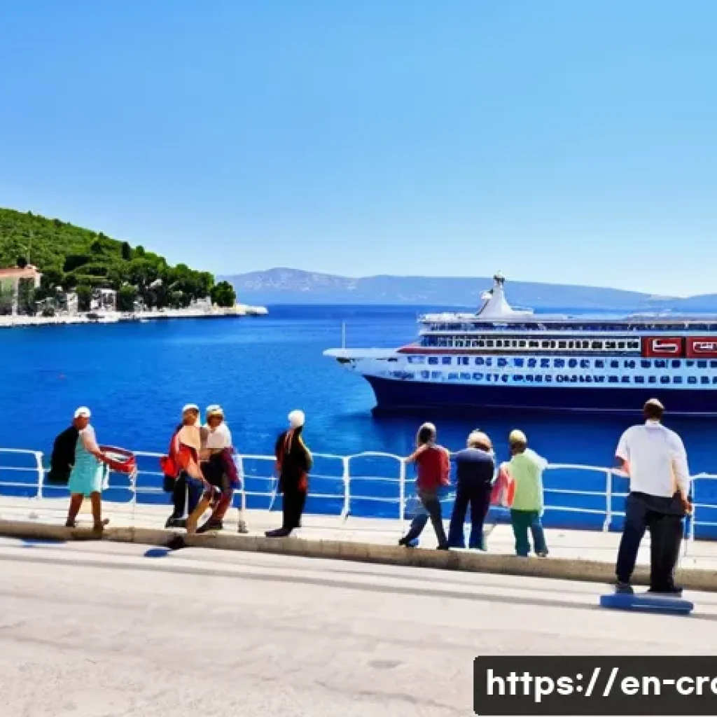 흐바르섬 여행 방법 - **Image Prompt 1: Split Ferry Port - Gateway to Hvar**
"A lively, sun-drenched scene at the Spli...